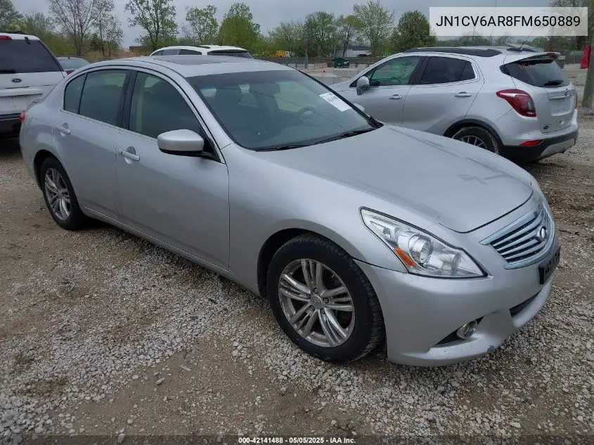 2015 Infiniti Q40 VIN: JN1CV6AR8FM650889 Lot: 42141488