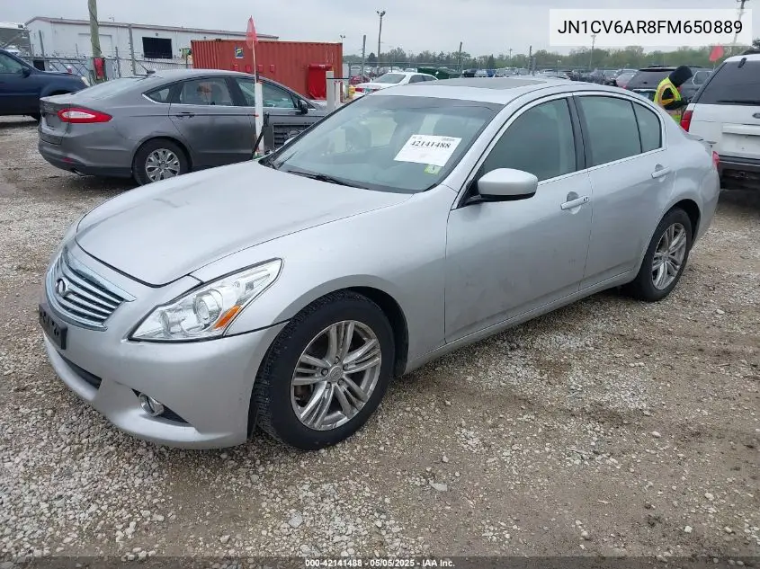 2015 Infiniti Q40 VIN: JN1CV6AR8FM650889 Lot: 42141488
