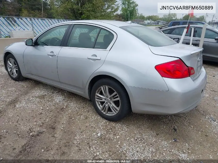 2015 Infiniti Q40 VIN: JN1CV6AR8FM650889 Lot: 42141488