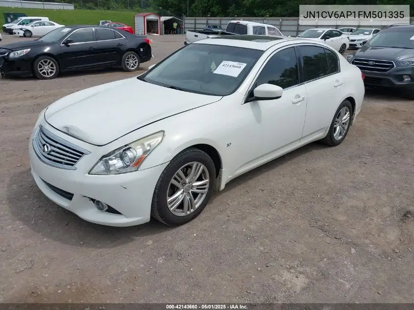 2015 Infiniti Q40 VIN: JN1CV6AP1FM501335 Lot: 42143660