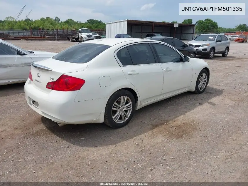 2015 Infiniti Q40 VIN: JN1CV6AP1FM501335 Lot: 42143660