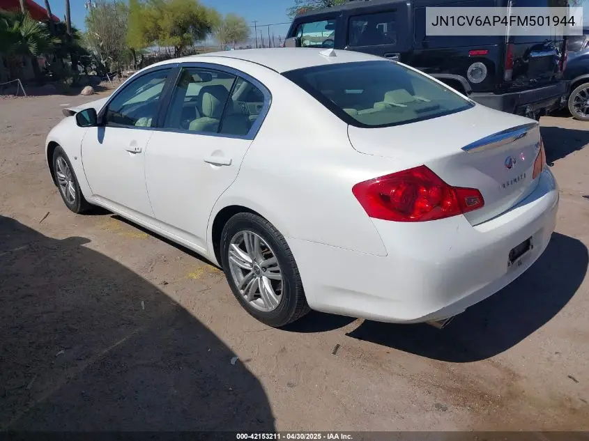 2015 Infiniti Q40 VIN: JN1CV6AP4FM501944 Lot: 42153211