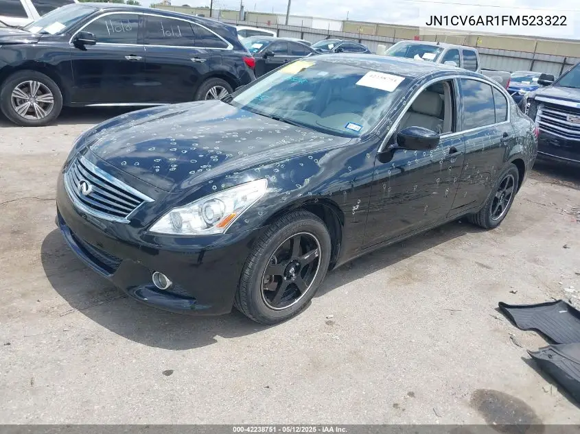 2015 Infiniti Q40 VIN: JN1CV6AR1FM523322 Lot: 42238751
