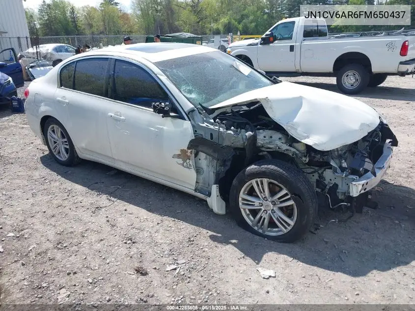 2015 Infiniti Q40 VIN: JN1CV6AR6FM650437 Lot: 42285606