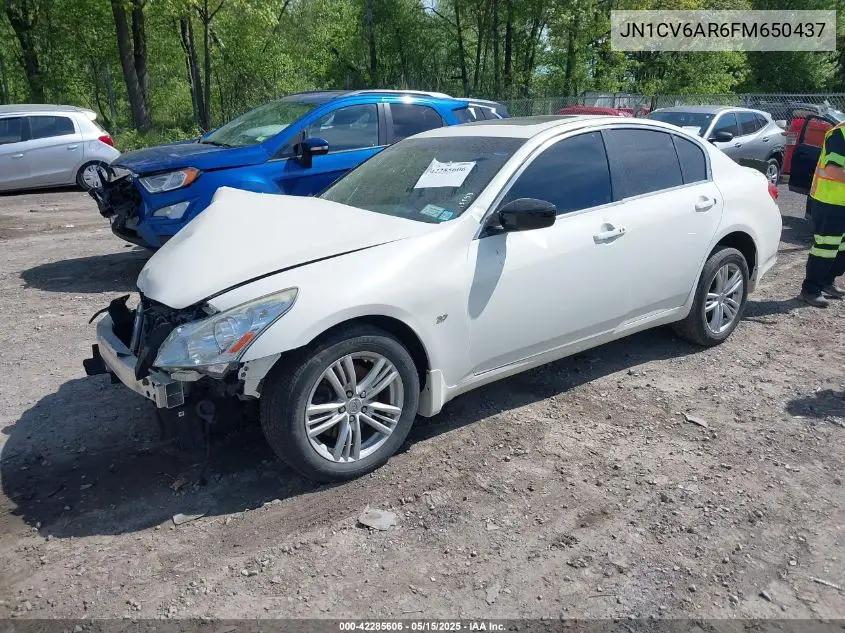 2015 Infiniti Q40 VIN: JN1CV6AR6FM650437 Lot: 42285606