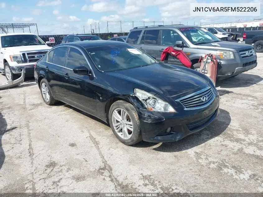 2015 Infiniti Q40 VIN: JN1CV6AR5FM522206 Lot: 42382162