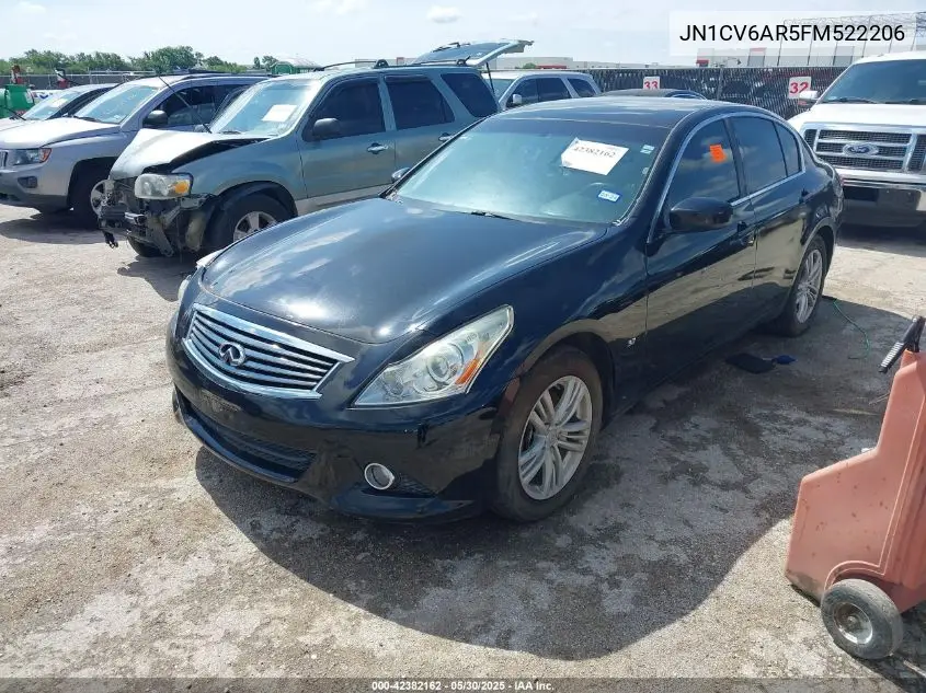 2015 Infiniti Q40 VIN: JN1CV6AR5FM522206 Lot: 42382162