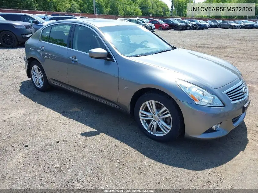 2015 Infiniti Q40 VIN: JN1CV6AR5FM522805 Lot: 42402230