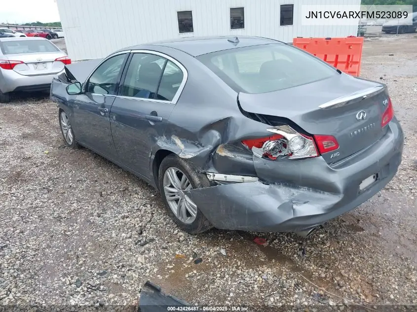 2015 Infiniti Q40 VIN: JN1CV6ARXFM523089 Lot: 42426487