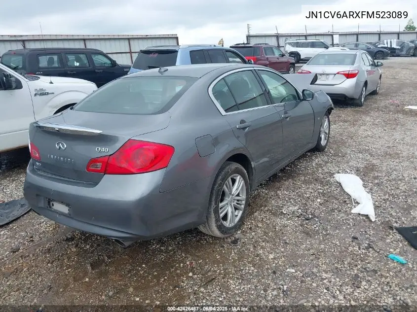 2015 Infiniti Q40 VIN: JN1CV6ARXFM523089 Lot: 42426487