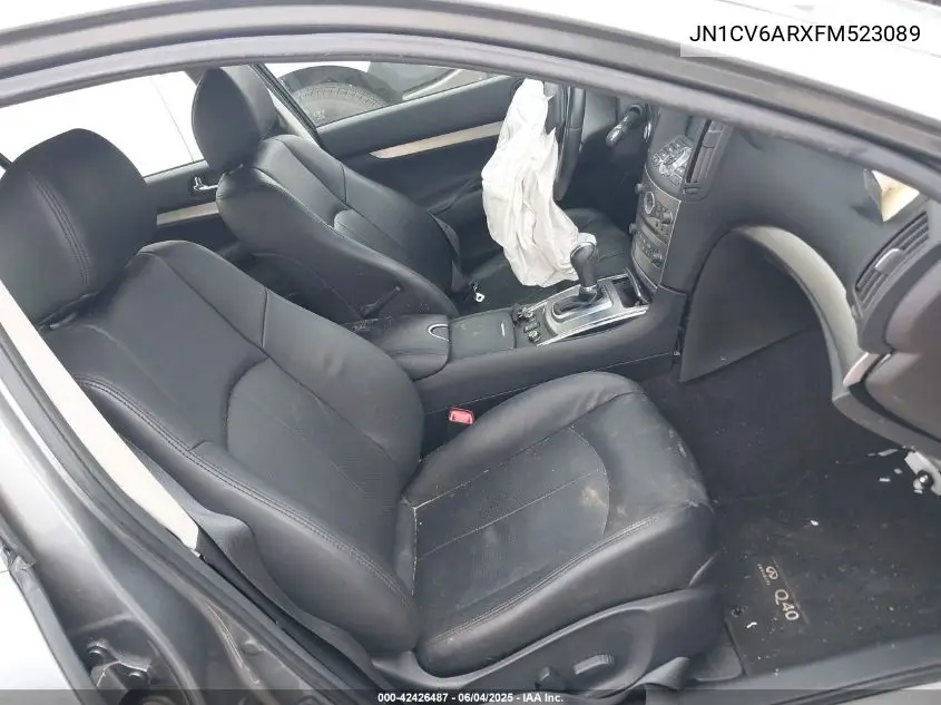 2015 Infiniti Q40 VIN: JN1CV6ARXFM523089 Lot: 42426487
