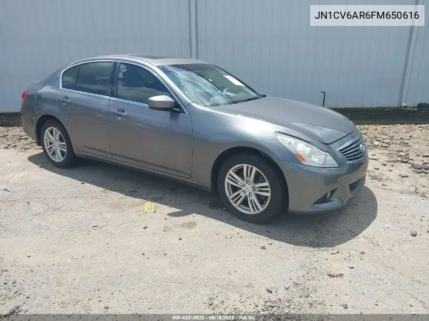 2015 Infiniti Q40 VIN: JN1CV6AR6FM650616 Lot: 42510929