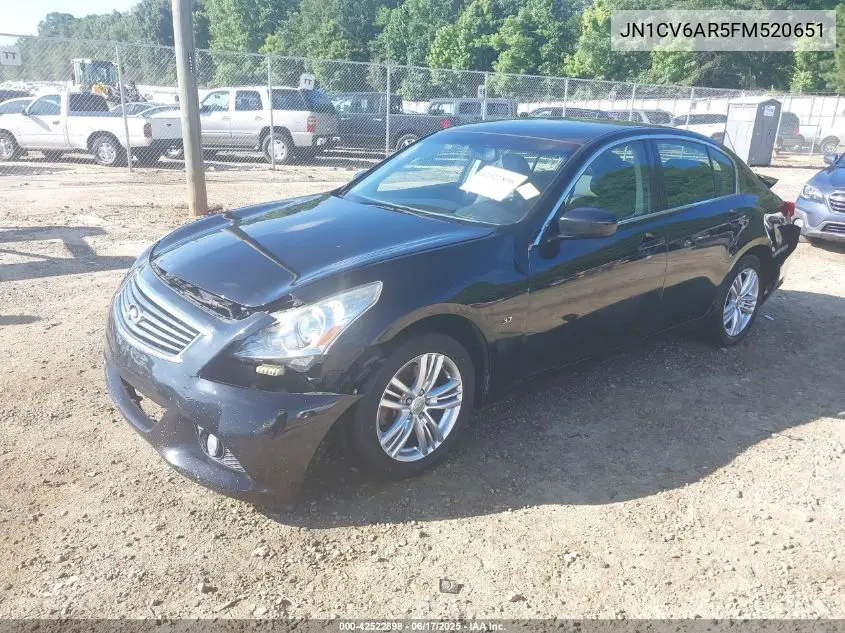 2015 Infiniti Q40 VIN: JN1CV6AR5FM520651 Lot: 42522898