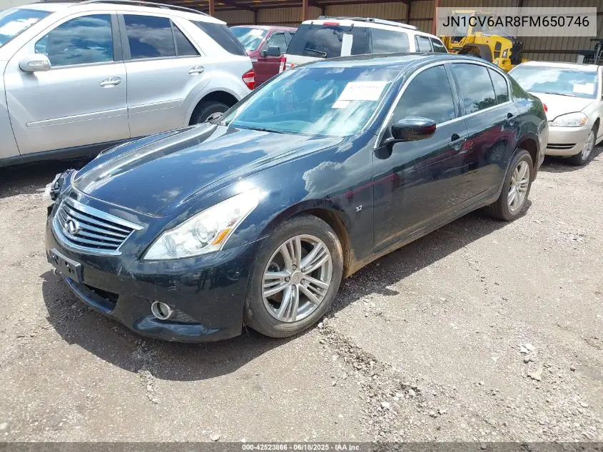 2015 Infiniti Q40 VIN: JN1CV6AR8FM650746 Lot: 42523866