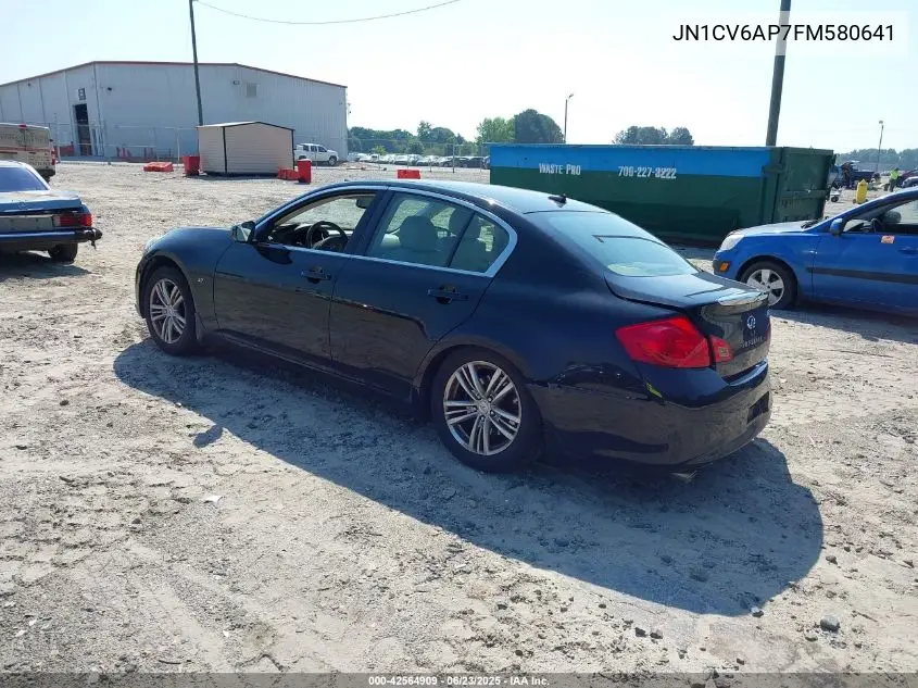 2015 Infiniti Q40 VIN: JN1CV6AP7FM580641 Lot: 42564909