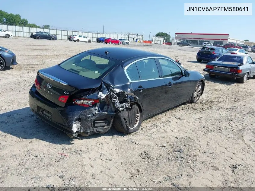 2015 Infiniti Q40 VIN: JN1CV6AP7FM580641 Lot: 42564909