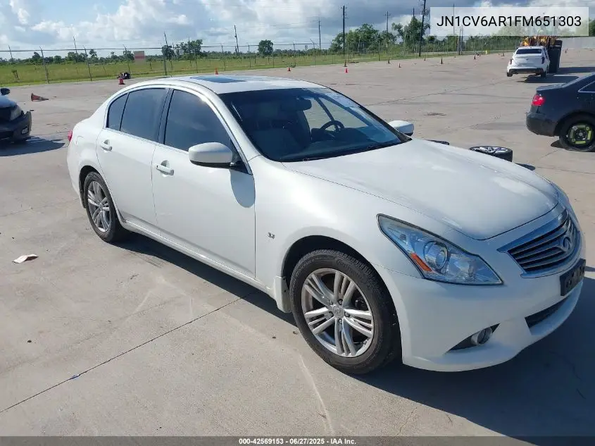2015 Infiniti Q40 VIN: JN1CV6AR1FM651303 Lot: 42569153