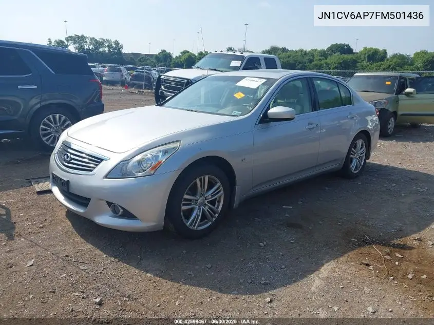 2015 Infiniti Q40 VIN: JN1CV6AP7FM501436 Lot: 42599467
