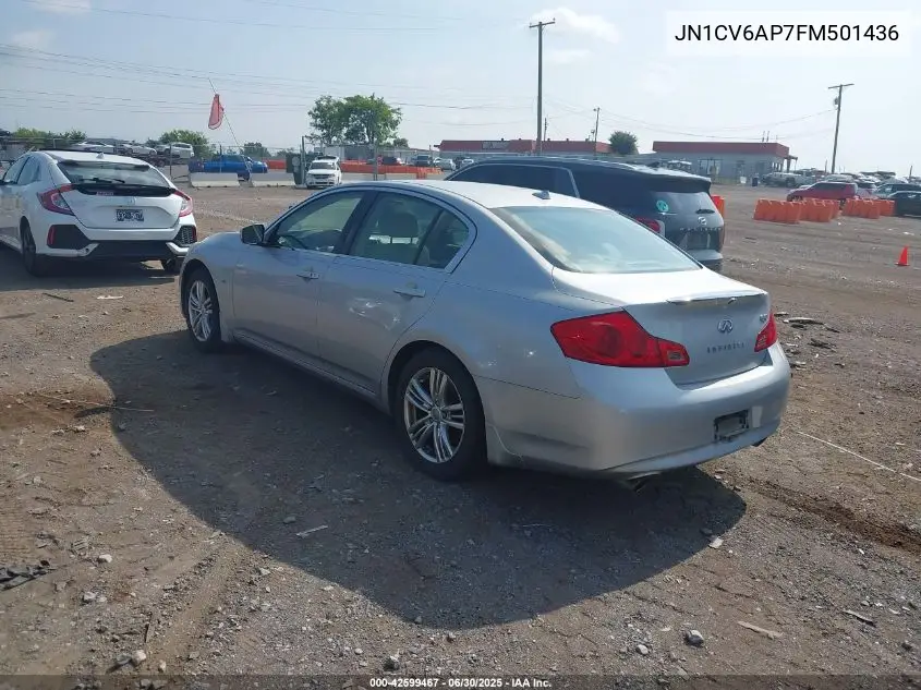 2015 Infiniti Q40 VIN: JN1CV6AP7FM501436 Lot: 42599467