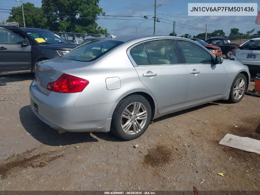 2015 Infiniti Q40 VIN: JN1CV6AP7FM501436 Lot: 42599467