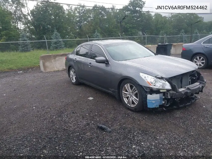 2015 Infiniti Q40 VIN: JN1CV6AR0FM524462 Lot: 42614593