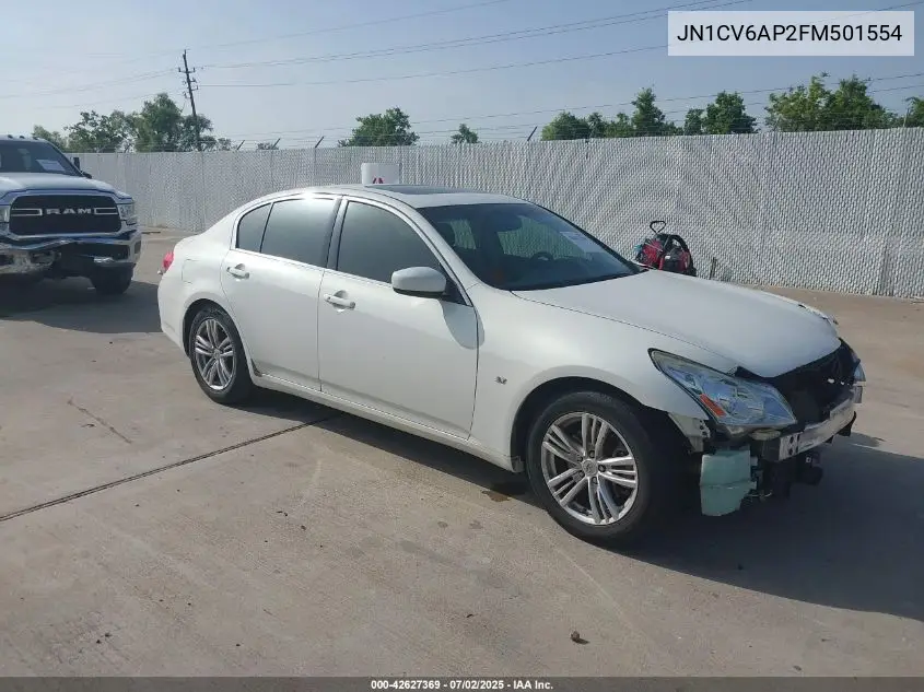 2015 Infiniti Q40 VIN: JN1CV6AP2FM501554 Lot: 42627369