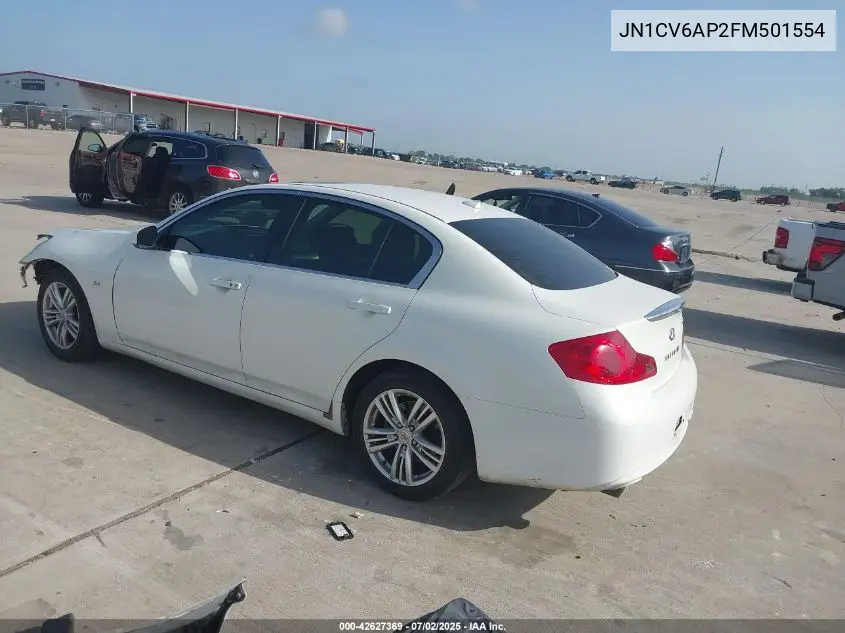 2015 Infiniti Q40 VIN: JN1CV6AP2FM501554 Lot: 42627369