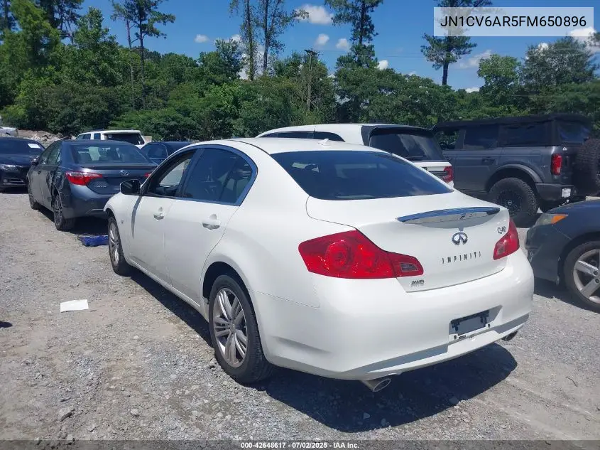 2015 Infiniti Q40 VIN: JN1CV6AR5FM650896 Lot: 42648617