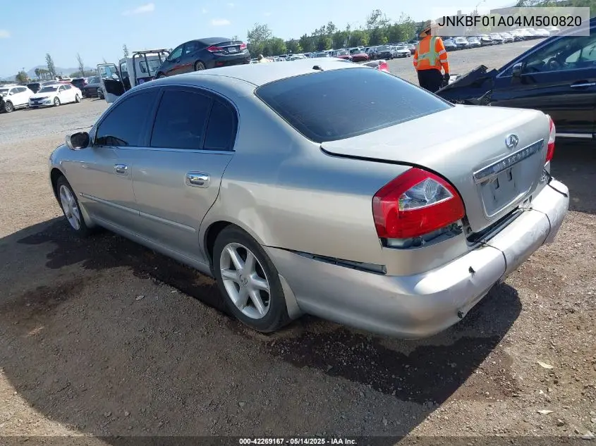 jnkbf01a04m500820 JNKBF01A04M500820 2004 Infiniti Q45 Luxury