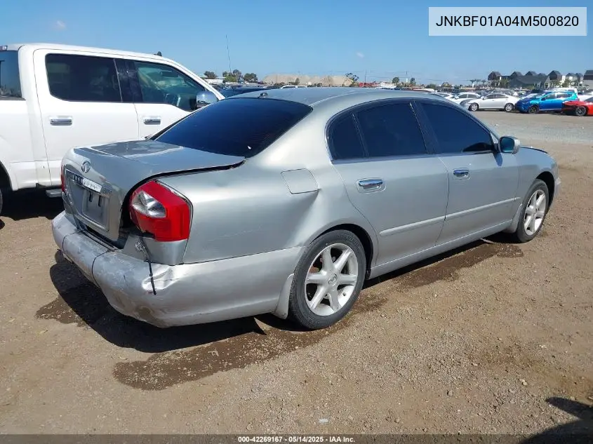 jnkbf01a04m500820 JNKBF01A04M500820 2004 Infiniti Q45 Luxury