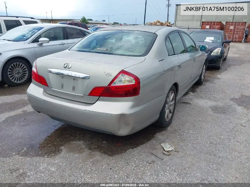 jnkbf01a75m100206 JNKBF01A75M100206 2005 Infiniti Q45