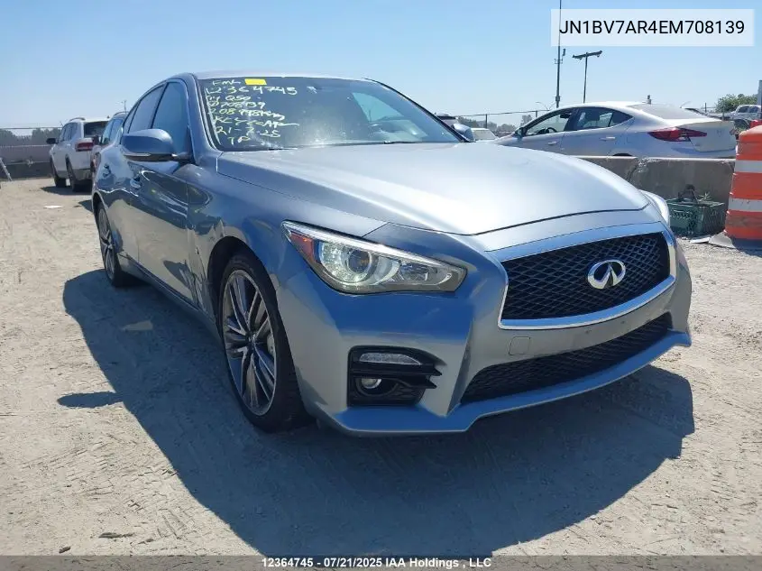 2014 Infiniti Q50 Premium/Sport VIN: JN1BV7AR4EM708139 Lot: 12364745