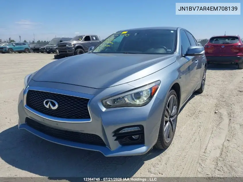 2014 Infiniti Q50 Premium/Sport VIN: JN1BV7AR4EM708139 Lot: 12364745