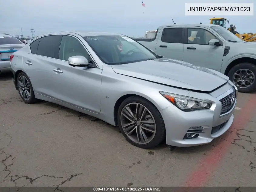 2014 Infiniti Q50 Premium VIN: JN1BV7AP9EM671023 Lot: 41816134