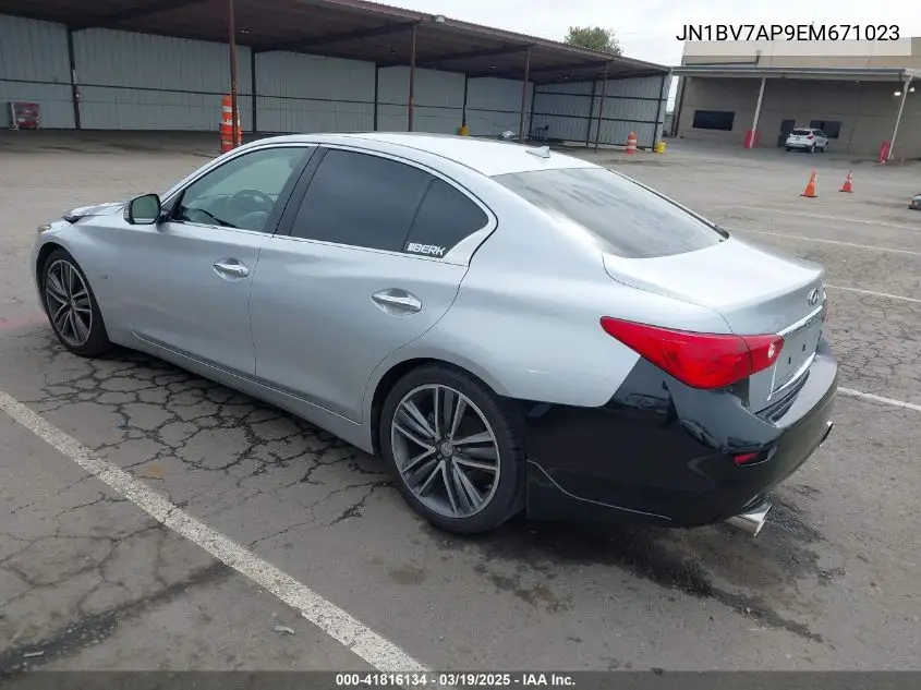 2014 Infiniti Q50 Premium VIN: JN1BV7AP9EM671023 Lot: 41816134