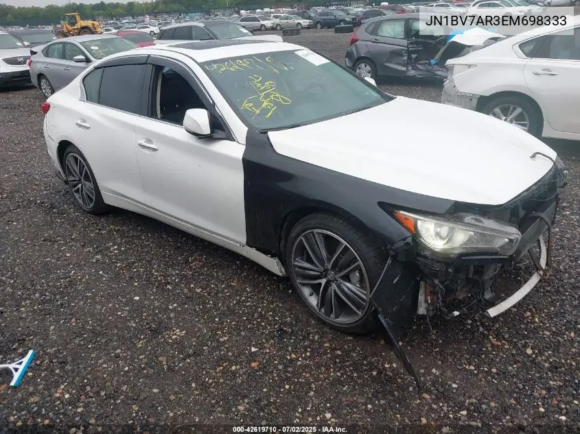 JN1BV7AR3EM698333 2014 Infiniti Q50 Sport