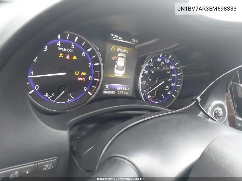 JN1BV7AR3EM698333 2014 Infiniti Q50 Sport
