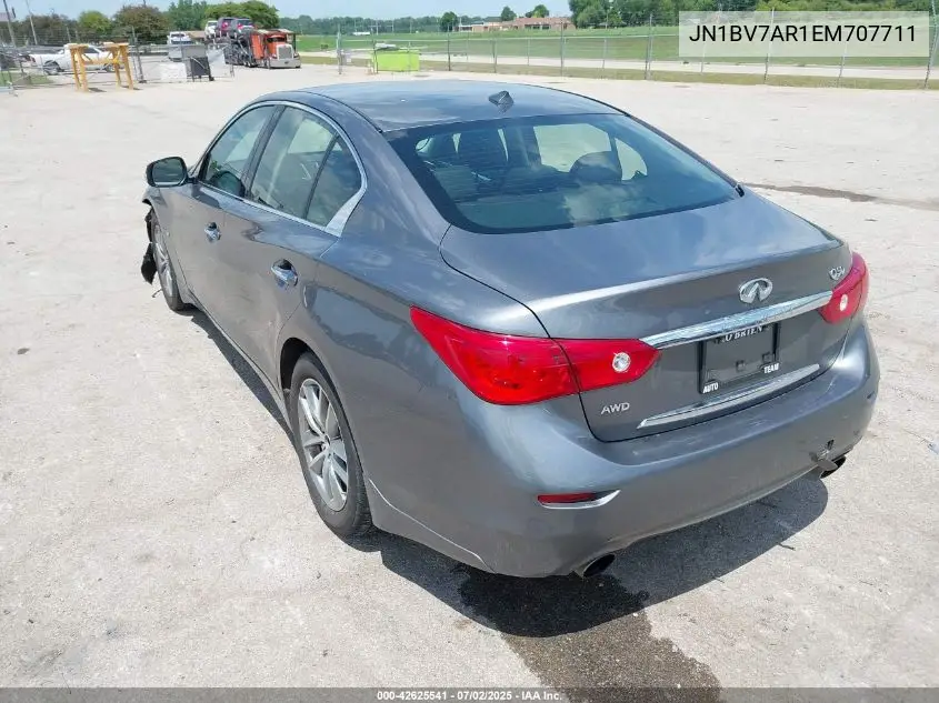 2014 Infiniti Q50 Premium VIN: JN1BV7AR1EM707711 Lot: 42625541