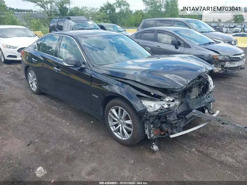 2014 Infiniti Q50 Hybrid Premium VIN: JN1AV7AR1EM703041 Lot: 42646501