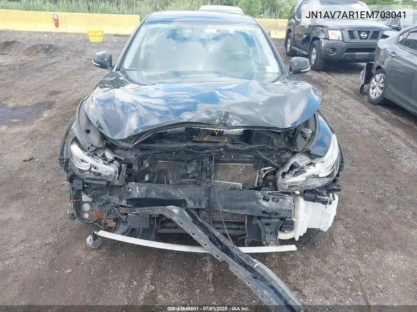 2014 Infiniti Q50 Hybrid Premium VIN: JN1AV7AR1EM703041 Lot: 42646501
