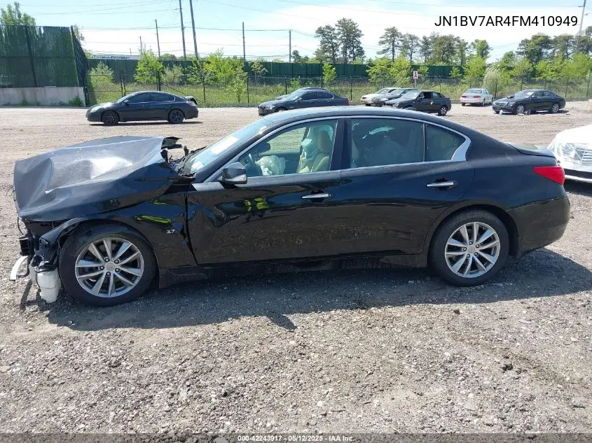 2015 Infiniti Q50 Premium VIN: JN1BV7AR4FM410949 Lot: 42243917