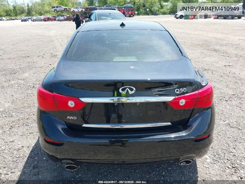 2015 Infiniti Q50 Premium VIN: JN1BV7AR4FM410949 Lot: 42243917