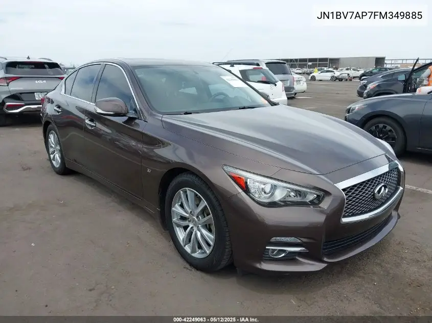 2015 Infiniti Q50 Premium VIN: JN1BV7AP7FM349885 Lot: 42249063