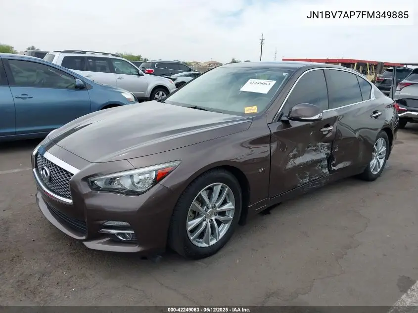 2015 Infiniti Q50 Premium VIN: JN1BV7AP7FM349885 Lot: 42249063