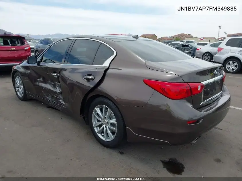 2015 Infiniti Q50 Premium VIN: JN1BV7AP7FM349885 Lot: 42249063