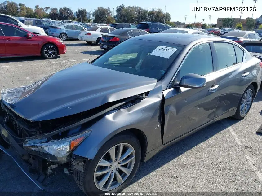 jn1bv7ap9fm352125 JN1BV7AP9FM352125 2015 Infiniti Q50 Premium