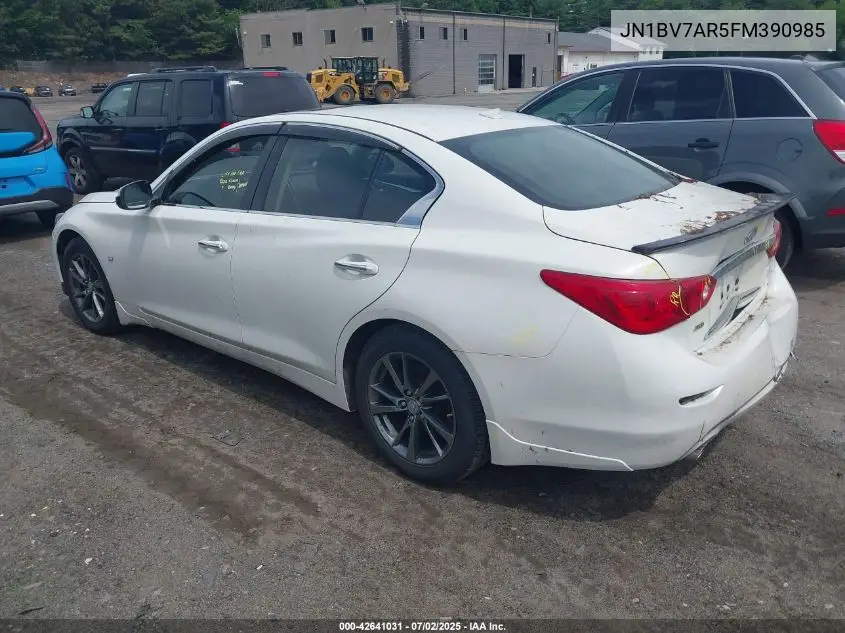 2015 Infiniti Q50 Premium VIN: JN1BV7AR5FM390985 Lot: 42641031