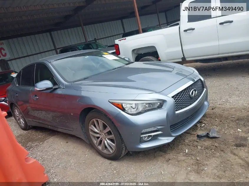 2015 Infiniti Q50 VIN: JN1BV7AP6FM349490 Lot: 42643199