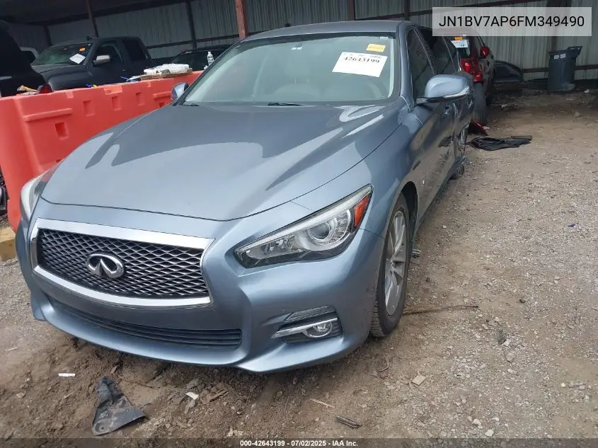 2015 Infiniti Q50 VIN: JN1BV7AP6FM349490 Lot: 42643199
