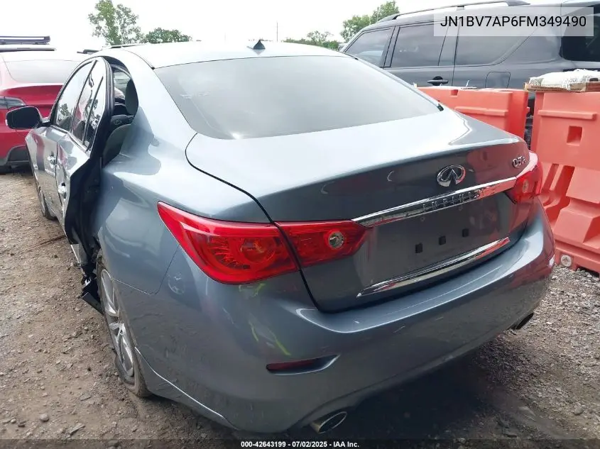 2015 Infiniti Q50 VIN: JN1BV7AP6FM349490 Lot: 42643199